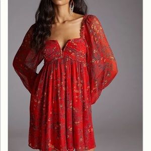 Beautiful red Anthropologie dress - medium